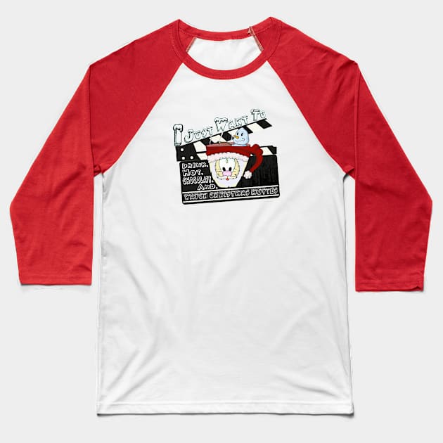 Hot Chocolate and Christmas Movies Baseball T-Shirt by MisconceivedFantasy